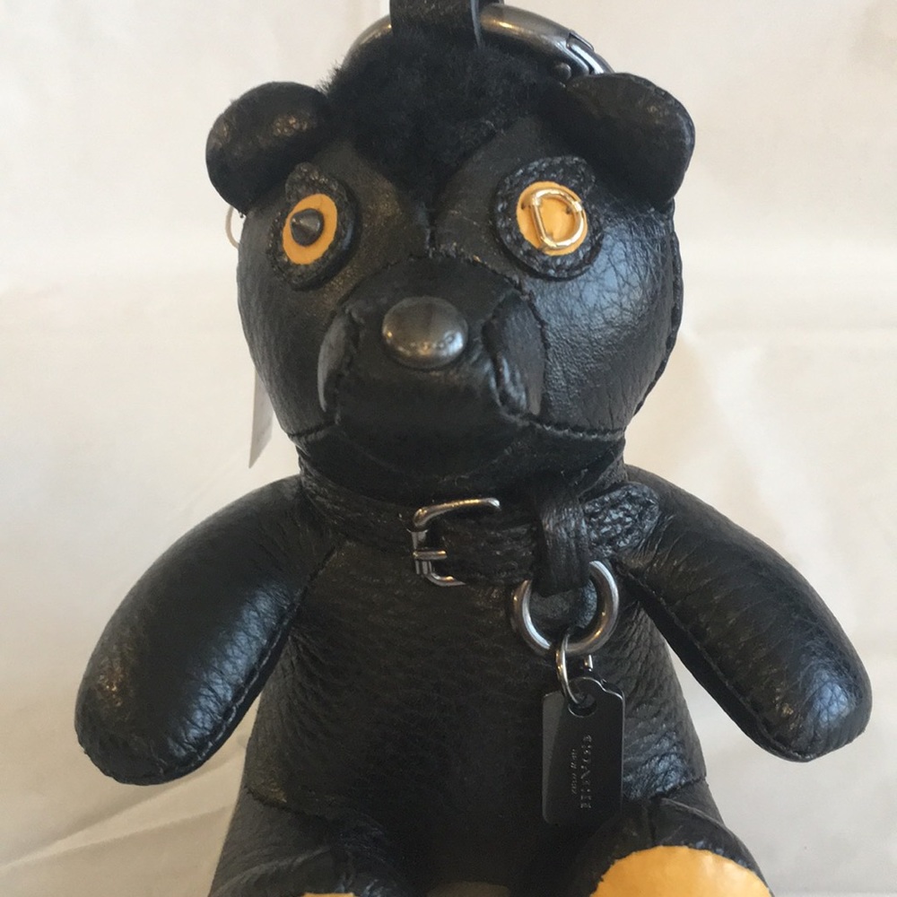 Coach Leather Bear Keychain NWT - Picture 4 of 8